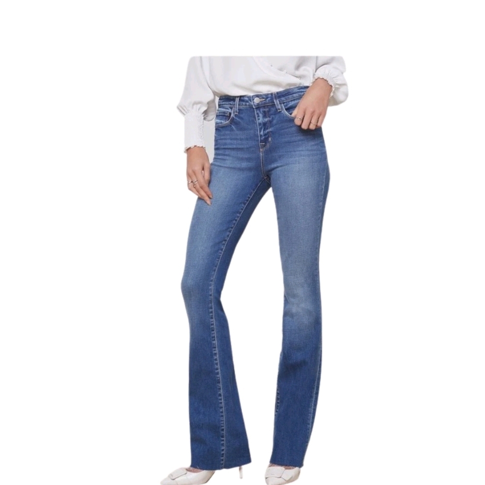 NWT L'AGENCE Ruth Blue Straight Women's Jeans Size 31 MSRP $290